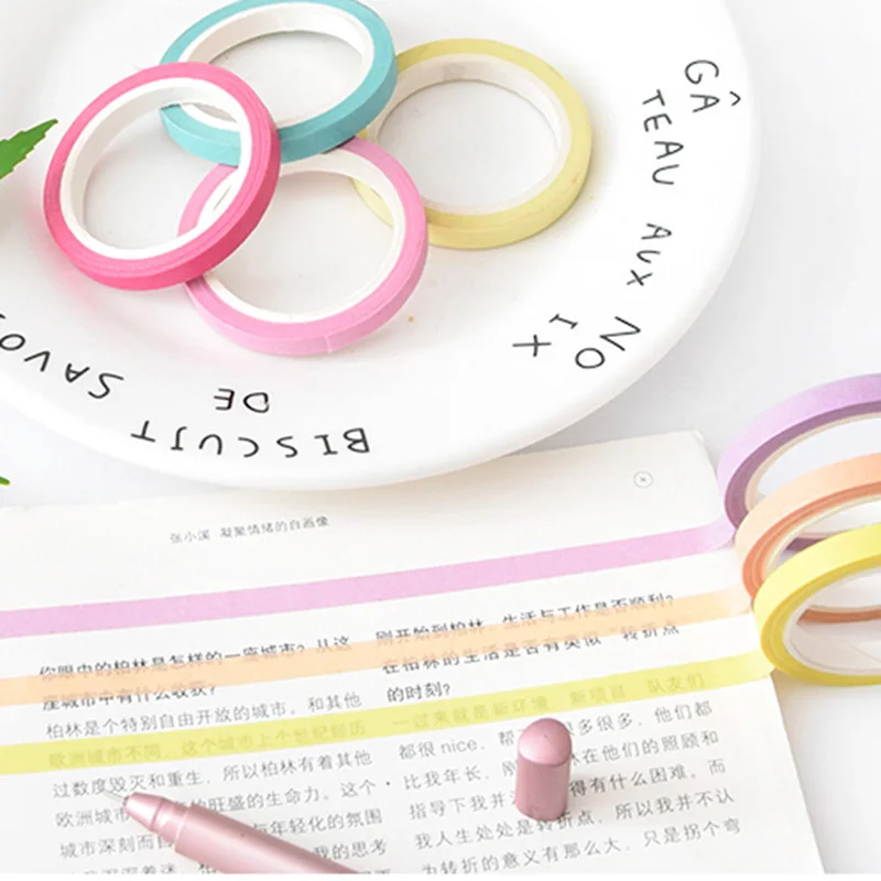 

Diy Scrapbooking Creative Colorful Gradient Color Cute Kawaii Decorative Washi Tape Masking Tape School Office Supply For Decor