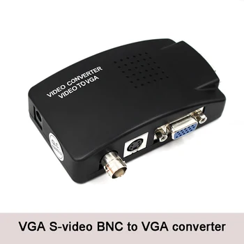

CCTV Camera BNC S-Video VGA to VGA Converter Box PC to TV VGA Input to VGA Output Laptop Computer Monitor Converter Adapter
