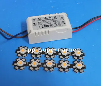 

10X 3W Plant Grow Full Spectrum 380-840nm High Power LED + 6-10x3w driver