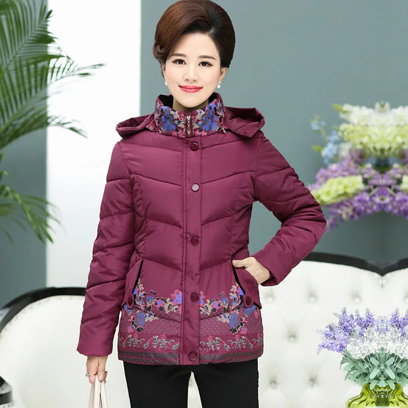 MiddleagedandElderlyWomensJacketsCottonCoat2022WinterJacket