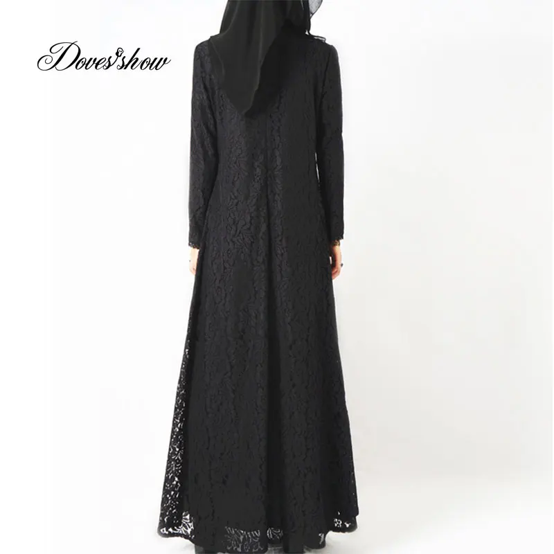 Модное мусульманское платье абайя в Дубае, кружевное, с цветочной вышивкой, мусульманская одежда для женщин, jilbabe Djellaba Robe Musulmane Turkish