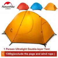 を Naturehike 屋外 1 人のテント二層プロキャンプ乗馬野生超軽量テントフットプリント