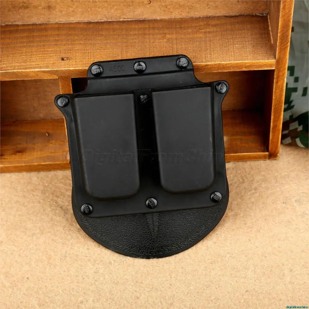 

Tactical 4500 Wide Belt Paddle Double Magazine Holster Pouch for 1911 Government Model
