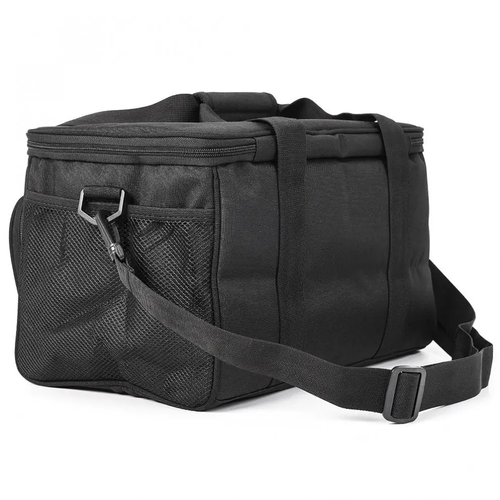 Black Outdoor Fishing Bag Multifunctional Waterproof Oxford Shoulder