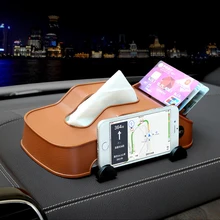 Многофункциональная автомобильная коробка для салфеток держатель для мобильного телефона кронштейн авто Интерьер Органайзер Салфетка бумажный держатель для хранения Карт Подставка