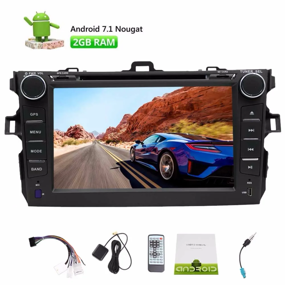 

Android 7.1 Car Stereo For TOYOTA Corolla 8-core Car DVD Player GPS Navigation Bluetooth Touchscreen Radio Support WIFI 4G 3G