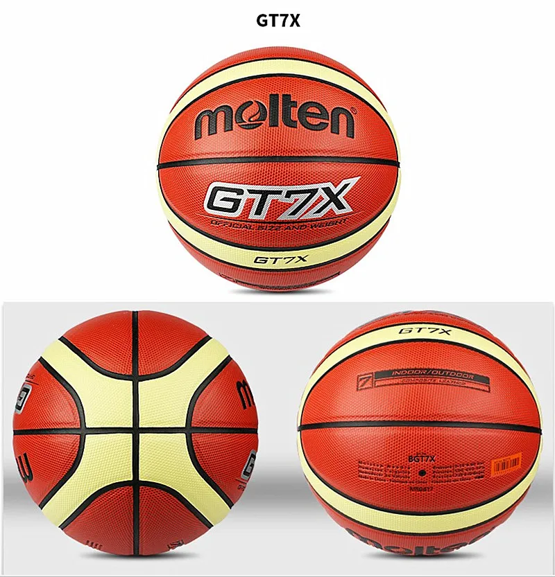 Расплавленный Баскетбольный мяч GT7X/GT7X-2G Размер 7 человек обучение PU материал официальный профессиональный уличный Баскет Мячи baloncesto