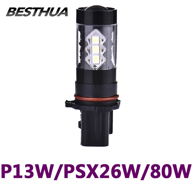 

2Pcs P13/PSX26W White High Power 80W P13W LED Bulbs for Chevy Camaro Fog Daytime Driving Lights Car LED 12-24V Lamp Bulbs J35