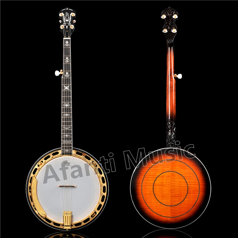 Afanti Music 5 strings Gold color Banjo (ABJ-900) | Спорт и развлечения