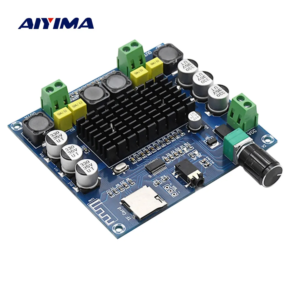 AIYIMA Mini Bluetooth звуковой аудиоусилитель доска TDA7498 2x50 Вт стерео цифровой Мощность Главная усилители Поддержка карты памяти AUX AMP