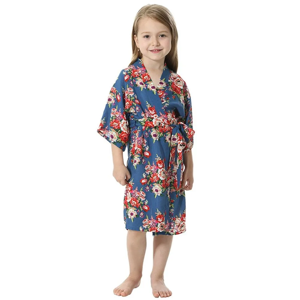 2 13T Children Girls Kimono Robe Summer Kids Sleeping Clothes Soft