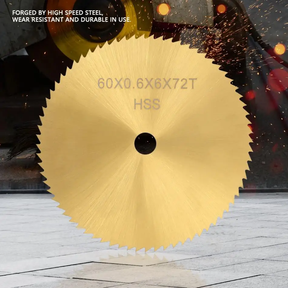 60 мм 72 зубца Высокая сталь круговой небольшой режущий диск для металла, дерева, пластика внутренний диаметр 6 мм/6,35 мм на выбор