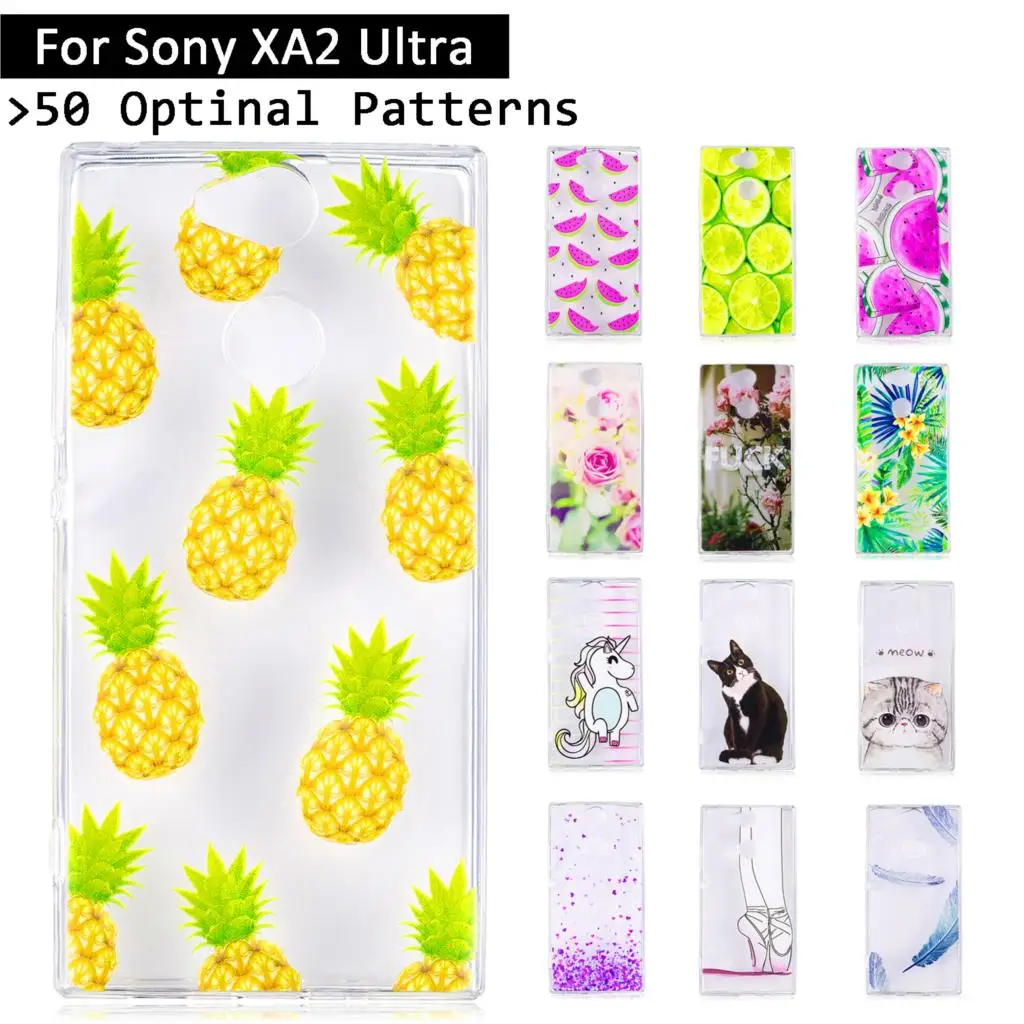 Pattern Case For Sony Xperia XA2 Ultra H4213 Protective Shells XA2Ultra XA 2 phone shells Soft TPU Silicone Cases |