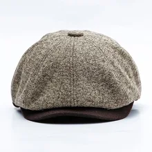 Женская шапка JAMONT черного и серого цвета, мужские шапки Newsboy, твидовые теплые зимние козырьки, осенняя восьмиугольная шапка для мужчин и женщин, ретро шапки на плоской подошве