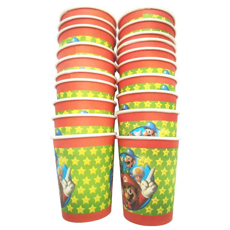 81 шт./компл. Super Mario Bros одноразовые скатерти чашки тарелки и соломки салфетки Mario Bros костюм для празднования дня рождения столовые приборы
