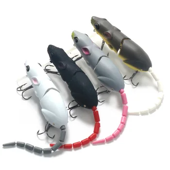 

2018 New 1PC 8.5CM Mouse Fishing Lure Sub-bait Mouse Bionic Section 15.5g Long Shot Squid Cockroach Black Fish Artificial Bait