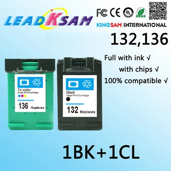 

For 132 Ink Cartridges compatible for hp132 replacement for 136 Deskjet 5420 5420V 5440 5440XI Photosmart C3100 C3110 c3125
