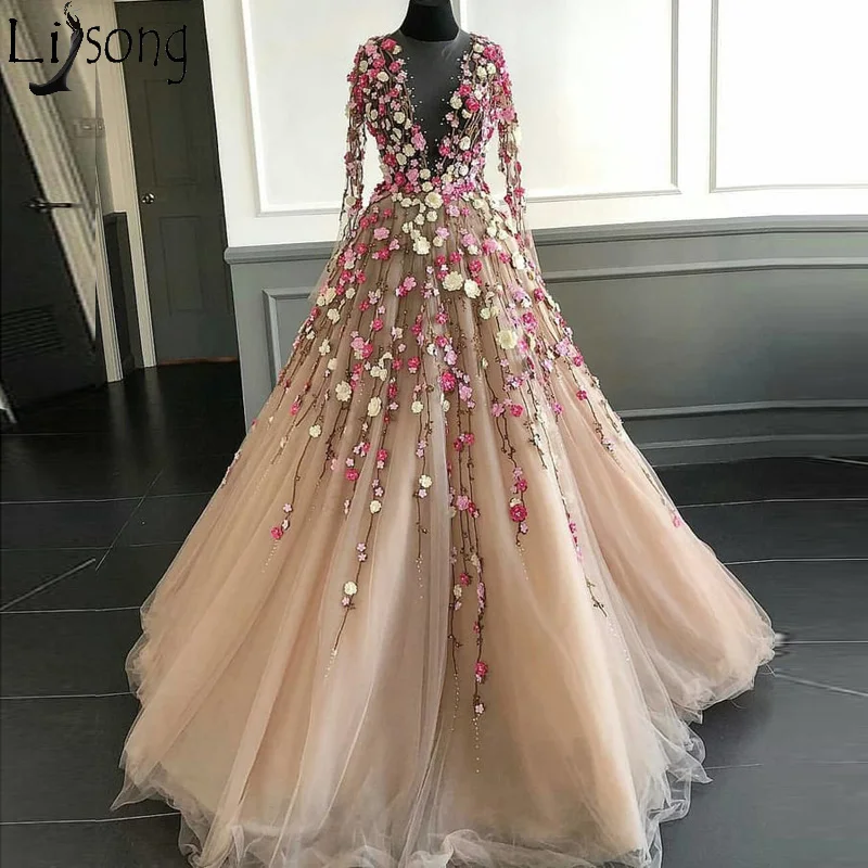 floral gown prom