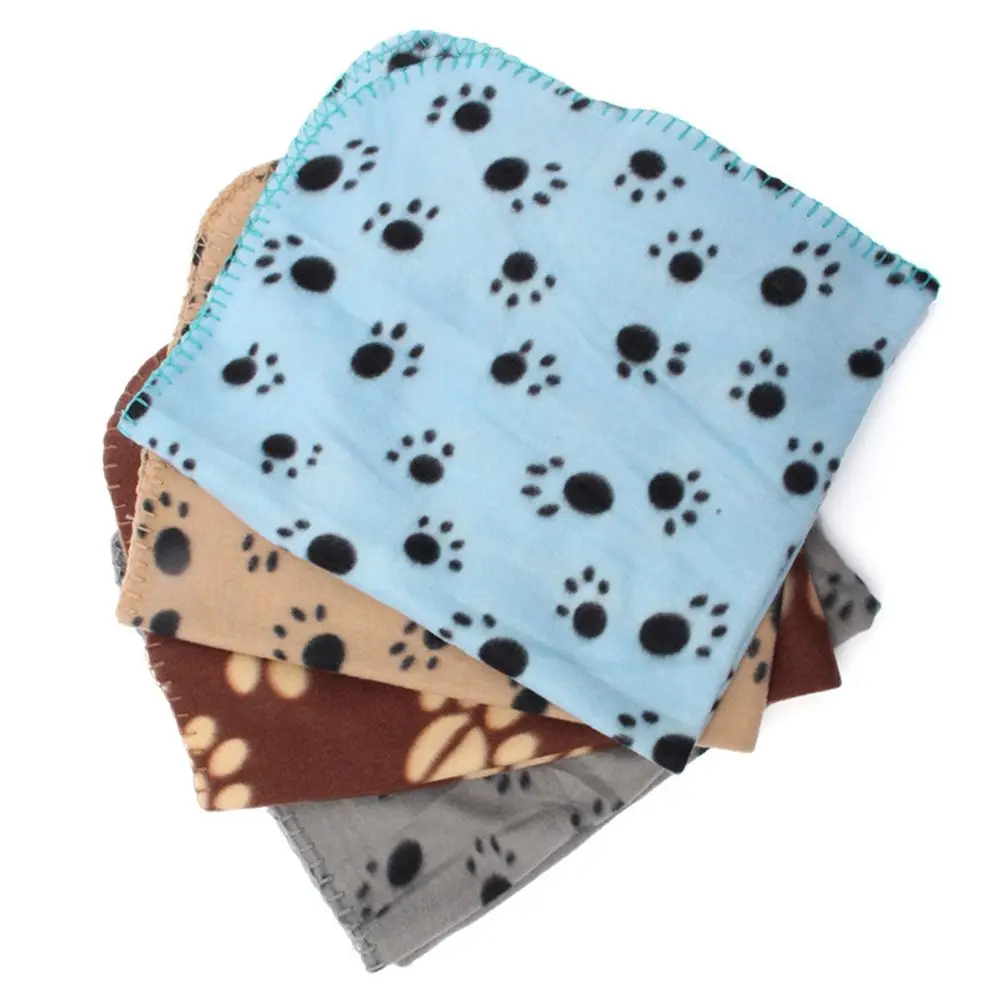 

Pet Dog Cat Blanket Puppy Fleece Cute Warm Soft Towel Mat For Large Dog Puppy Bed Quilt Bath Towel Pet Car Cushion