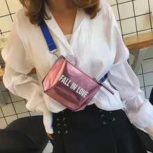 Голографические поясные сумки для женщин, розовая Серебристая поясная сумка для ремня, сумка-мессенджер с буквенным принтом, лазерная нагрудная сумка для телефона подростка