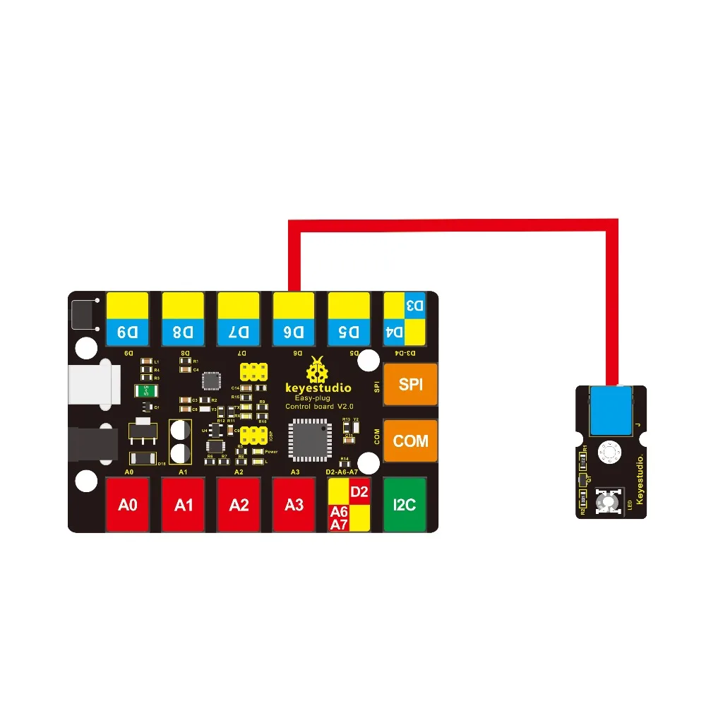 Keyestudio RJ11 легко светодио дный модуль (синий) для Arduino стволовых