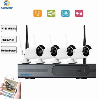 

Wireless NVR Kits 2.0MP 4CH real plug and play NVR IP IR-CUT Bullet CCTV Camera IP Security System Surveillance P2P NVR Kits