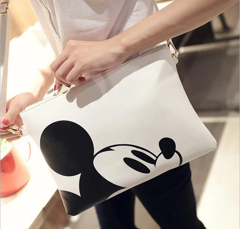  Fashion Women Messenger Bags Mickey Clutch Bag Minnie Women Leather Handbag Bolsa Feminina Bolsas mochila carteira sac a main 