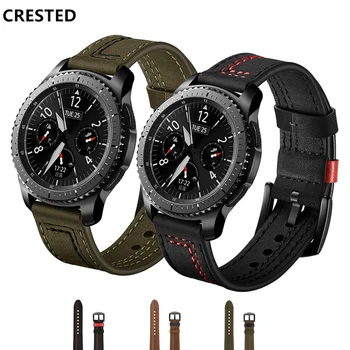 

Gear S3 Frontier leather band For Samsung Galaxy Watch 46mm correa Huawei watch GT strap 22mm watch band gear s 3 watchband belt
