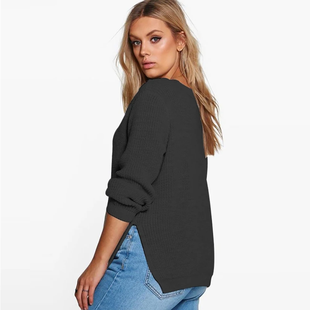 Lazy-KoKo-2017-Big-Size-Women-Clothing-Casual-Sexy-Solid-Hollow-Out-Split-Slim-Sweater-Warm-1