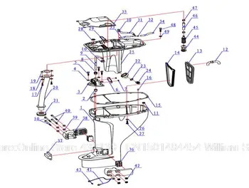 

Free shipping water shell componet for hidea HDF15, 4 stroke15HP