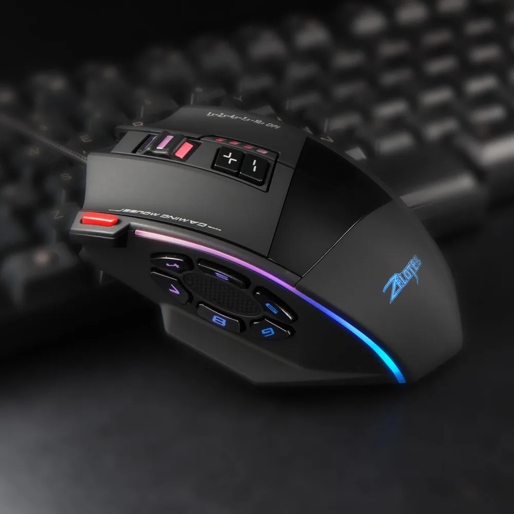 

Hot 3D USB Wired Gaming Finger Mouse 7000DPI 13 Programmable Buttons RGB Optical Pro Gamer Computer Mice for PC LED Light Mice