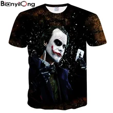 

BIANYILONG 2018 New t shirt men Fashion Men's 3d T-shirt Print Zombie Clown Summer Tops Tees Cotton Polyester Blends T Shirt