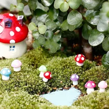 10 шт. мини Смола Гриб Сказочный Сад украшения гриб фигурки миниатюры Garden Party Crafs поставки 8zca208-3