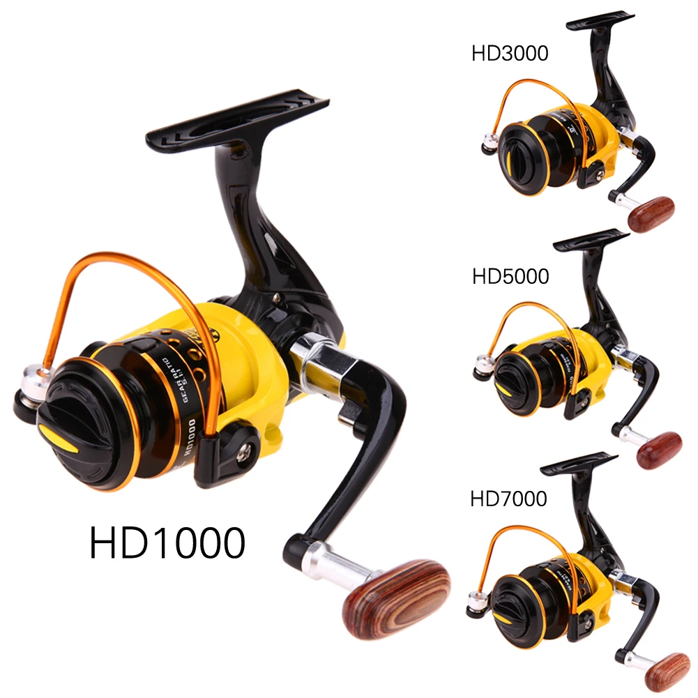 

5.1:1/5.2:1 Fishing Reel Gear Ratio HD1000-7000 Model Spinning Reel Aluminum Spool Left Right Hand Exchange Fish Wheel Tackle