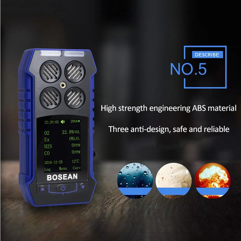 4 in 1 Gas Detector O2 H2S CO2 Combustible Gas Oxygen Carbon Monoxide Gas Analyzer Carbon Dioxide Monitor Gas Leak Detector 4 in 1 Gas Detector O2 H2S CO2 Combustible Gas Oxygen Carbon Monoxide Gas Analyzer Carbon Dioxide Monitor Gas Leak Detector