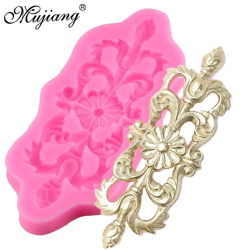

Floral Flourish Leaf Scroll Silicone Mold Cake Tooper decoration Fondant Molds Cookie Baking Chocolate Candy Polymer Clay Mould