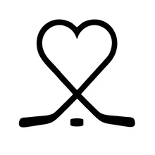Sticks heart puck love vinyl sticker reflective decal play ice hockey for Snowboard Snow Board Sports