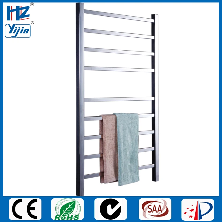 

polished stainless steel electric towel warmer bathroom rack Heated towel rail HZ-919AS