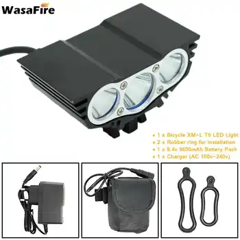 

WasaFire New 3* XM-L U2 5000lm Bicycle Lights Bike Light Front Flash Light Rechargeable Battery Pack Cycling Headlight Headlamp