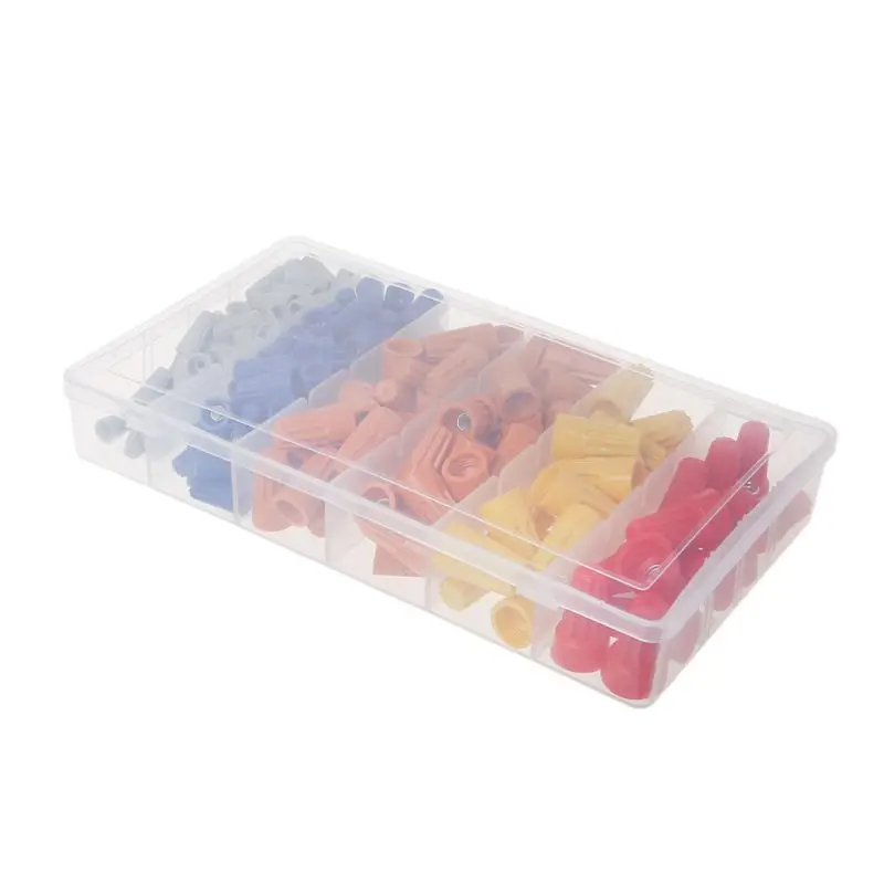

Electrical Wire Connectors Screw Terminals With Spring Insert Twist Nuts Caps 180pcs/box