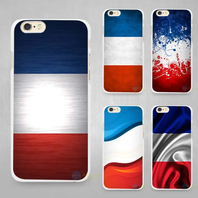 France flag Hard White Cell Phone Case Cover for Apple iPhone 4 4s 5 5C