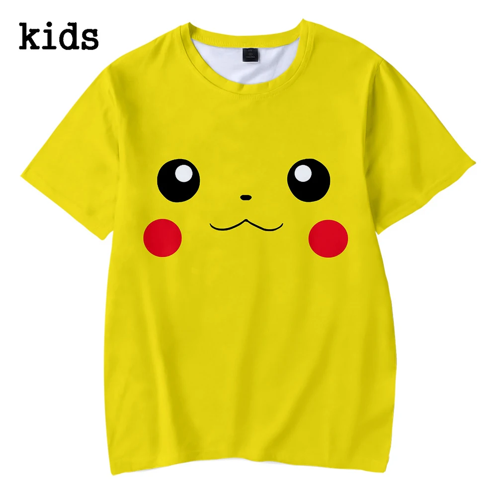 

Pokemon Detective Pikachu 3D Pokemon Kids T-shirt Summer Casual Boys and Girls Shirt Fashion Short Sleeve Cool Soft T-shirt