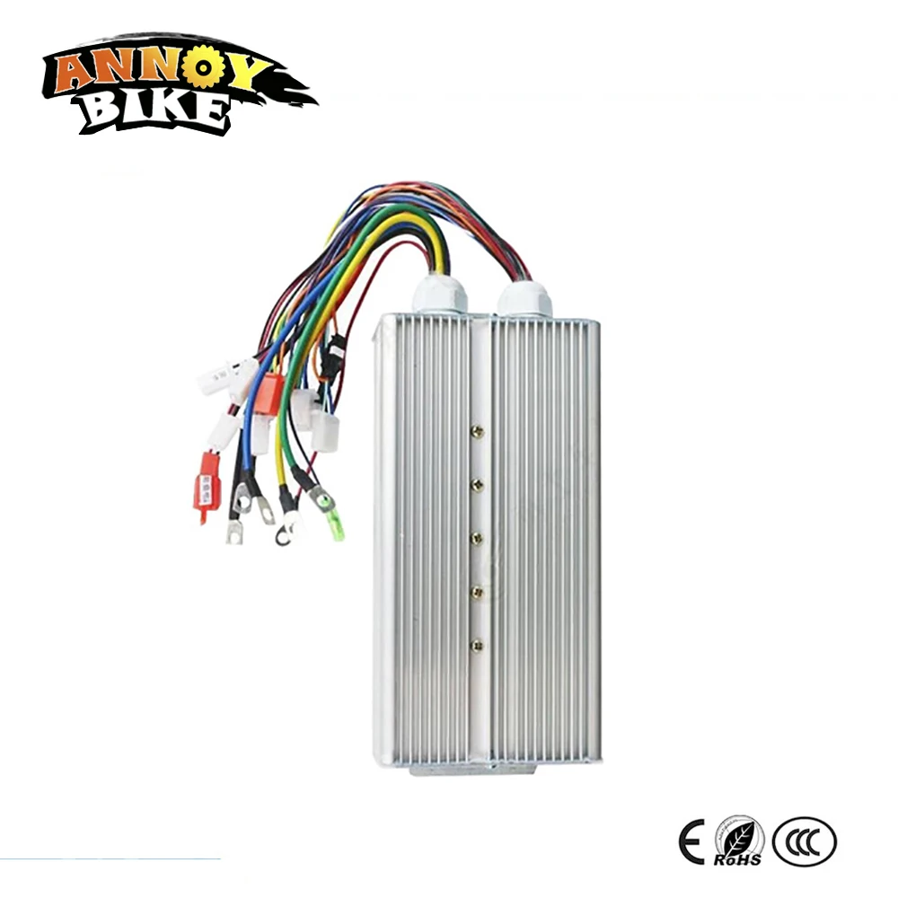 US $130.72 72v 84v 96v 120v 3000w Vector Controller 80Amp 36 MOS SensorSensorless Brushless Controller For Electric Bicycle Scooter Car