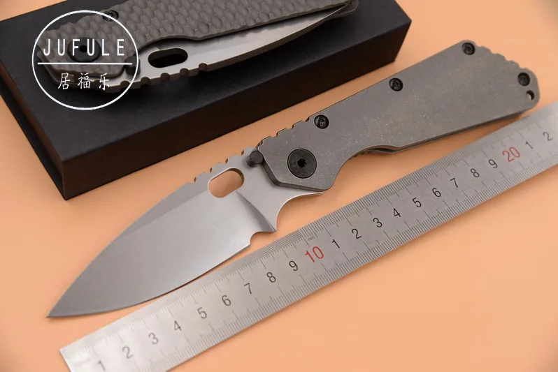 

JUFULE ST SMF Carbon fiber Titanium handle D2 blade Copper washers Folding outdoors utility Knives multi EDC Tools kitchen Knife