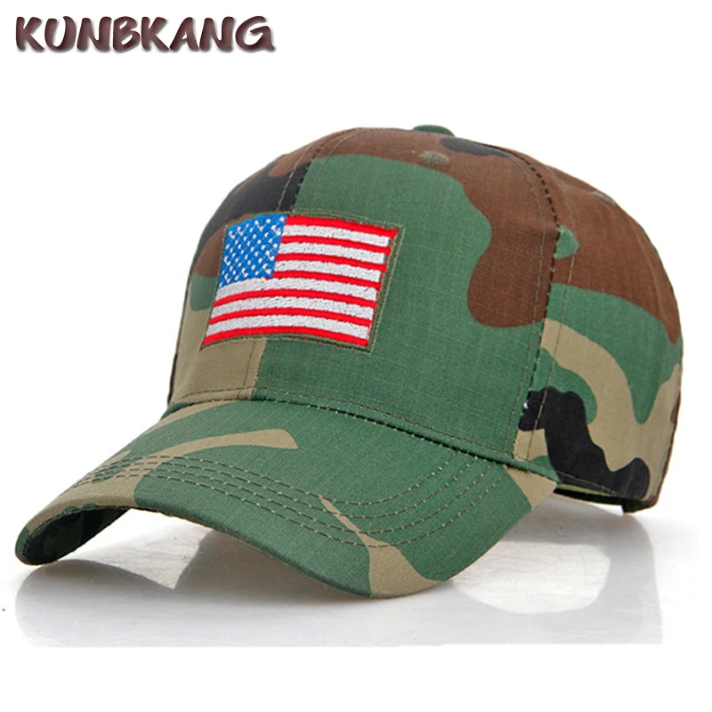 Новый Для мужчин флаг США камуфляж Бейсбол Кепки хлопок Тактический Snapback шляпа