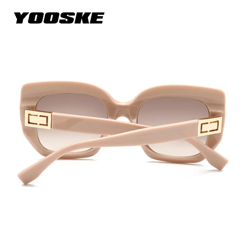 YOOSKE Квадратные Солнцезащитные очки для женщин и мужчин модные негабаритные солнцезащитные очки для женщин Роскошные брендовые дизайнерские винтажные очки UV400