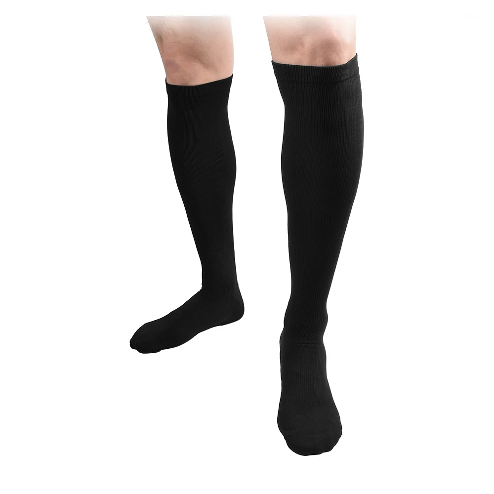 6 цветов, Длинные Компрессионные носки унисекс, носки для циркуляции крови, гольфы, утягивающие гольфы - Цвет: BLACK