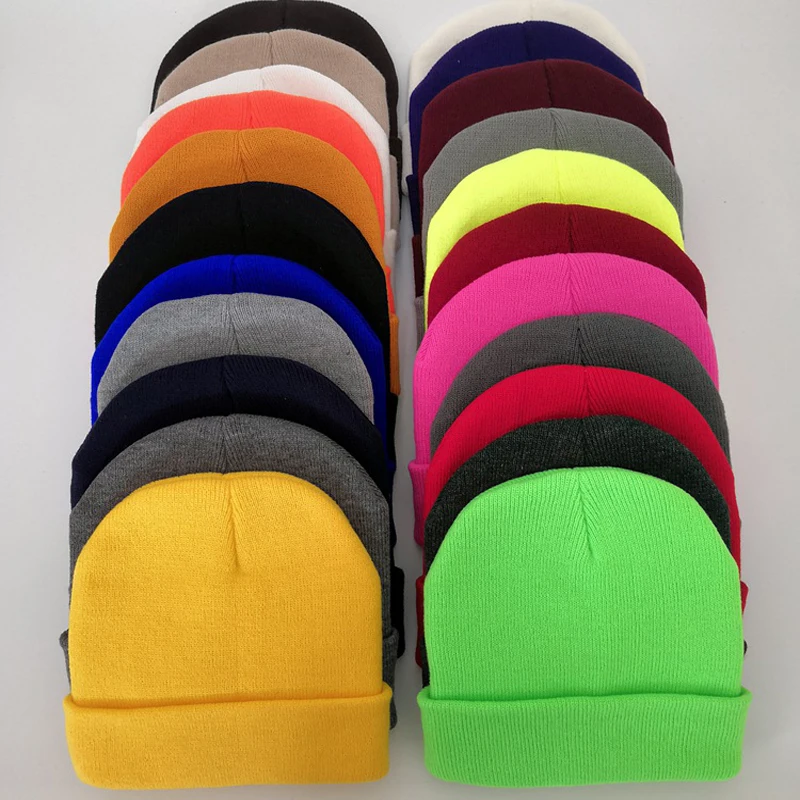 

New Men Women Fashion Knit Baggy Beanie Oversize Winter Hat Ski Winter Knitted Cap Woman Solid Color Hip Hop Boys Girls