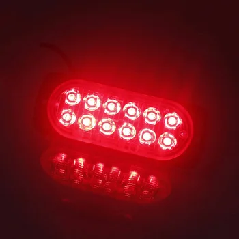 

Plastic Working Light Transparent Lens Replacement Red 12LED Car Truck