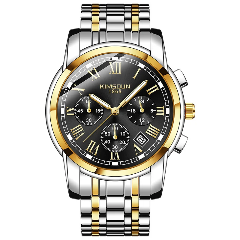 

KIMSDUN Mens Watches Top Brand Luxury Sport Quartz Waterproof Watch Men Fashion Alloy Gold Wristwatch Mens Dropshipping New 2019